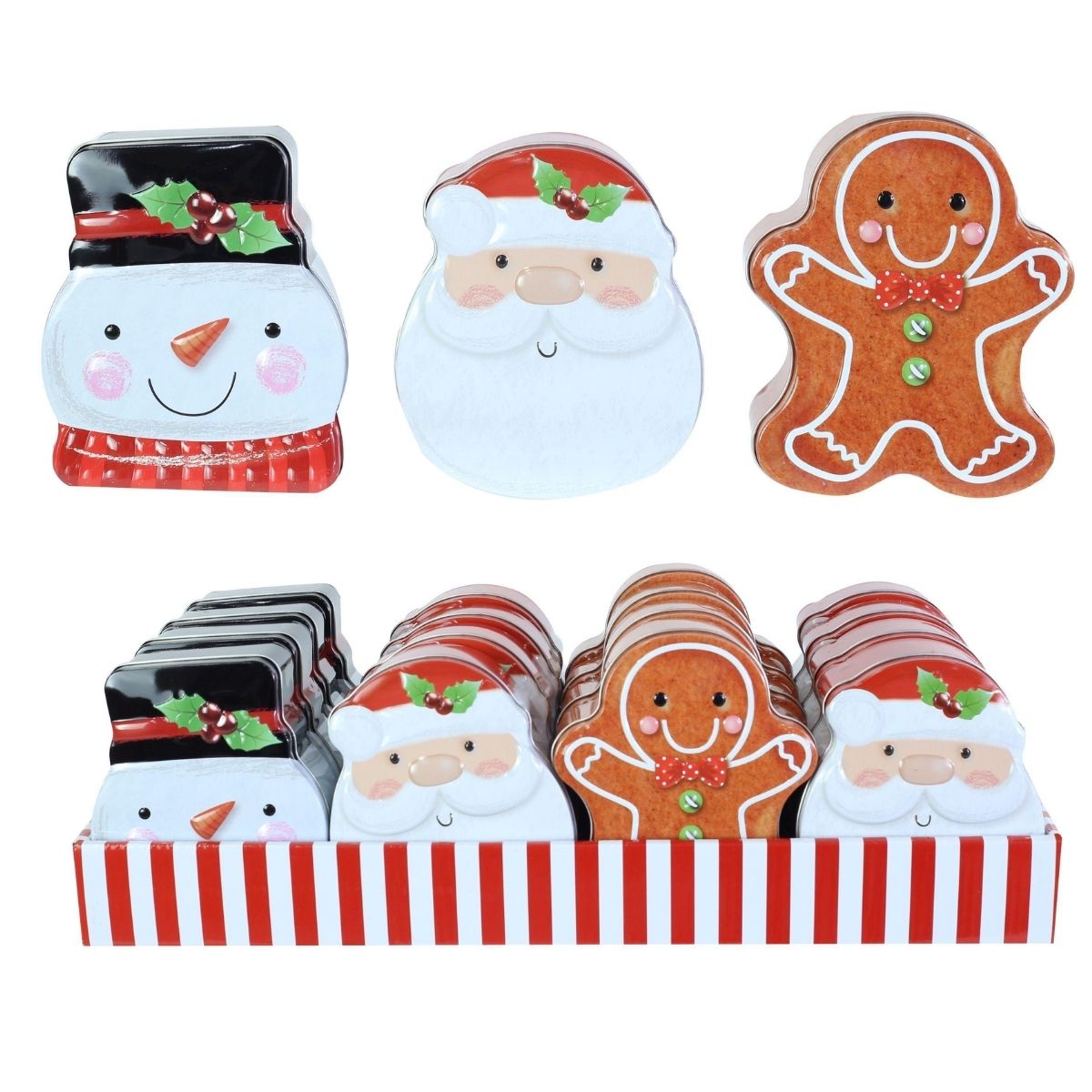 Christmas Gift Tin Character Assorted Srt - affordable Christmas decoration NZ