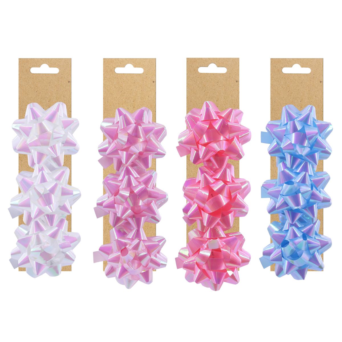 Pastel Sweet Iridescent Gift Bows 3pk