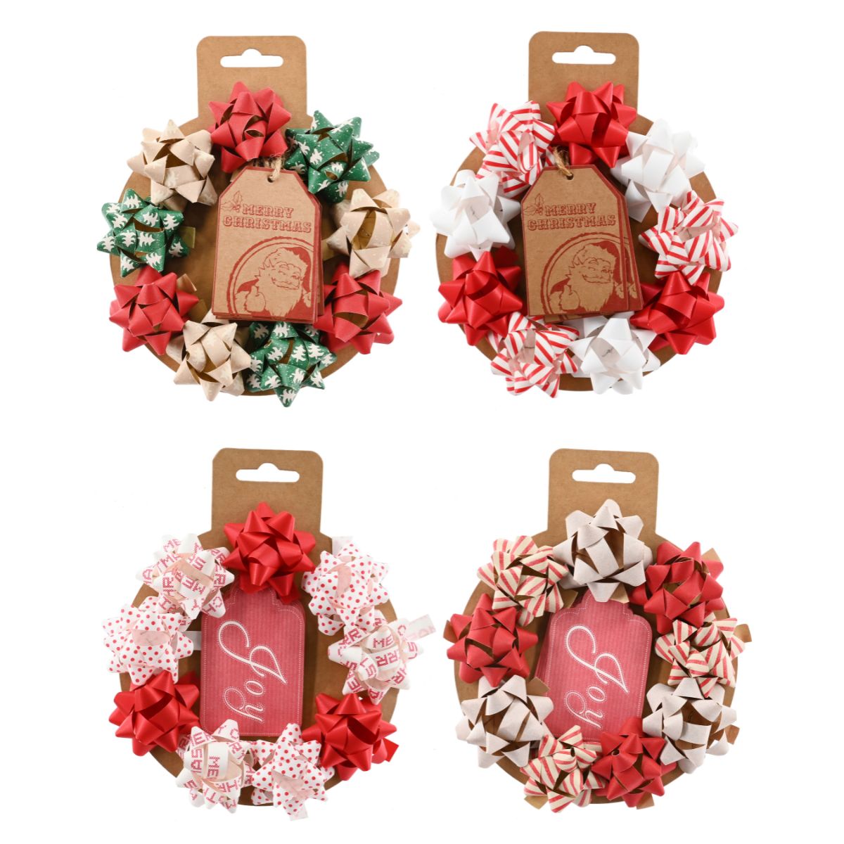 Christmas Gift Bow and Tags Wreath Pack Vintage Assorted