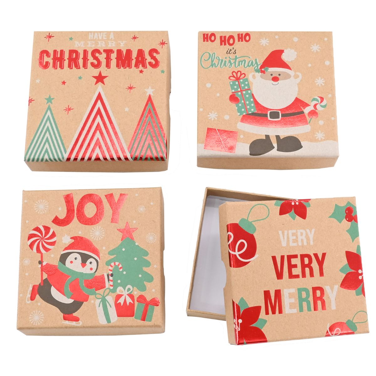 Gift Box Kraft Foiled Assorted