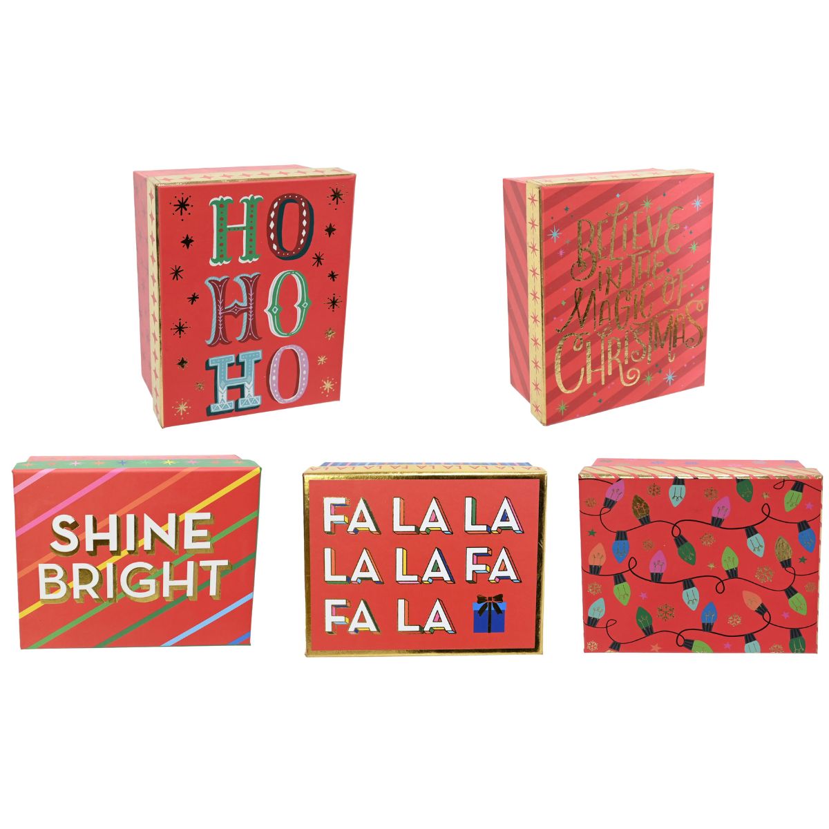 Gift Box Red Fancy Foil Assorted