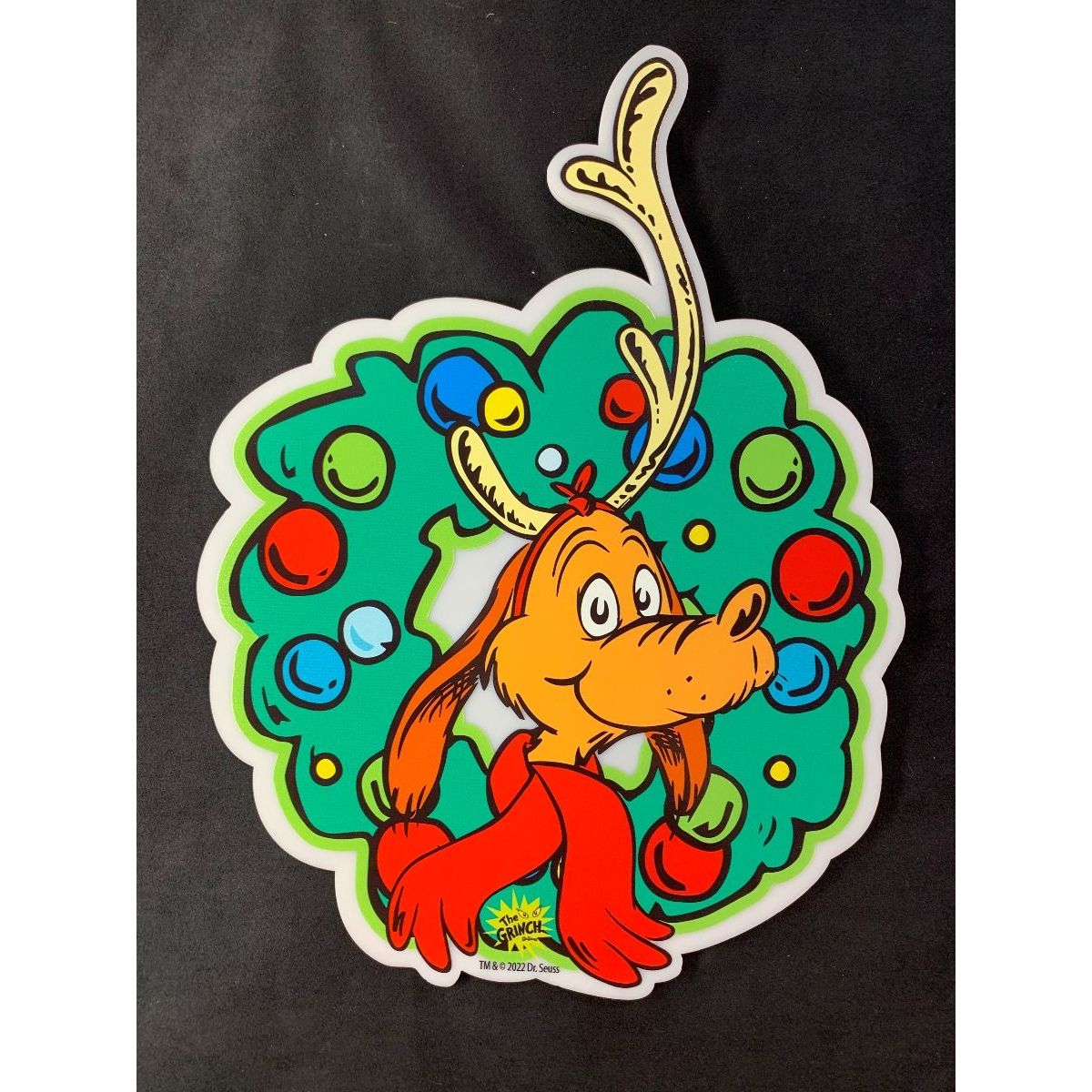 Christmas Dr. Seuss Max Wreath Acrylic Indoor Sign 40cm