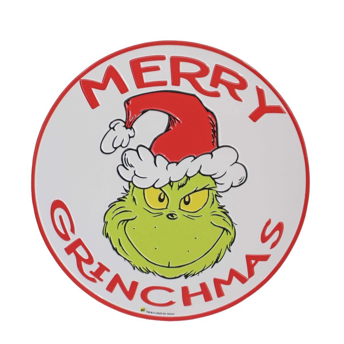 Christmas Round Merry Grinchmas Sign