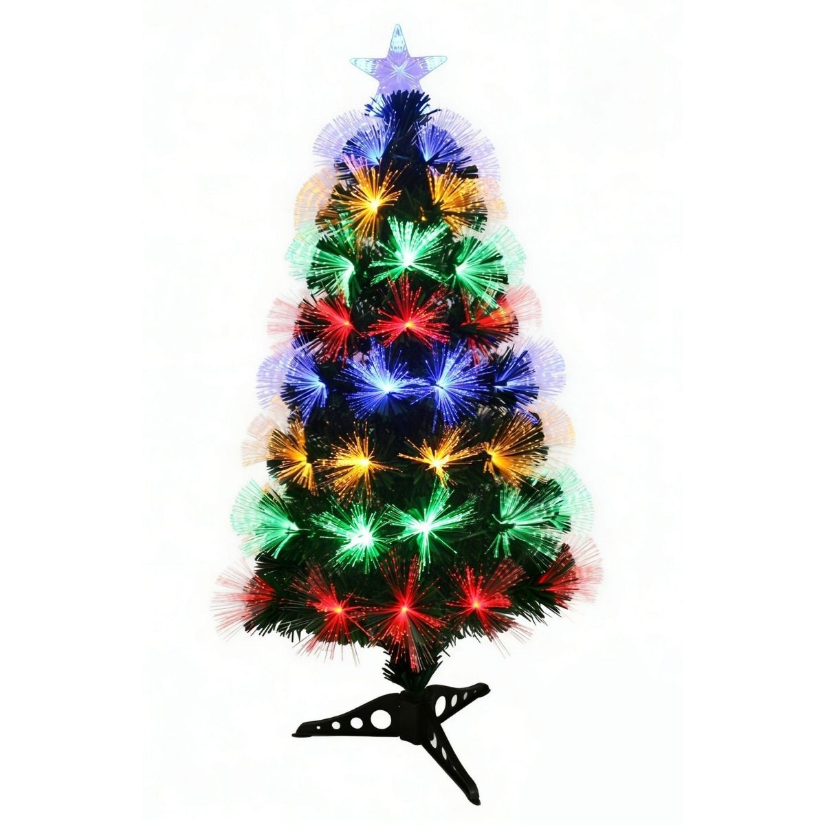 Christmas F/optic Bunch Tree 90cm Multi Flash - affordable Christmas decoration NZ